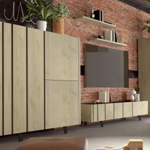 soldes ligne Lot De 2 étagères RUSTY 105 Cm Chêne 11