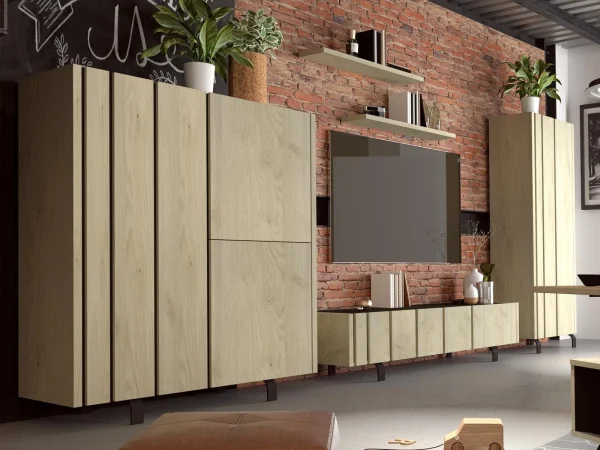 soldes ligne Lot De 2 étagères RUSTY 105 Cm Chêne 4