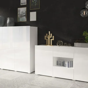 Service Clients Dédié Commode DOLES 3 Portes Blanc/blanc Brillant 14
