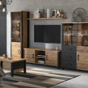 magasin en ligne Étagère OLIANNE 147 Cm Epicéa Appenzeller/noir 15