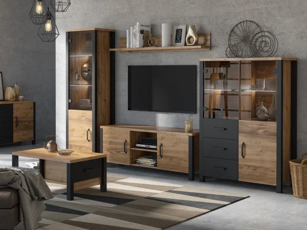 magasin en ligne Étagère OLIANNE 147 Cm Epicéa Appenzeller/noir 5