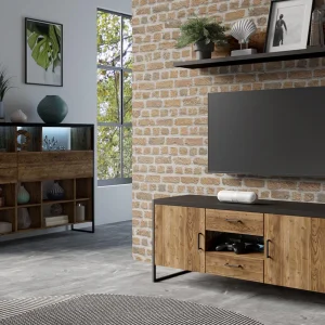 Large choix en ligne Étagère TARO 150 Cm Chêne Canyon/noir 14