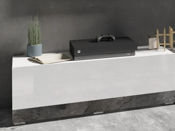 Retour gratuit en magasin. Mur Tv-hifi POWAR 5 Portes Blanc/ardoise 5