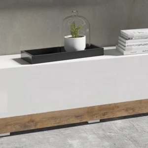 grande surprise Mur Tv-hifi POWAR 5 Portes Blanc/chêne Sandal 15