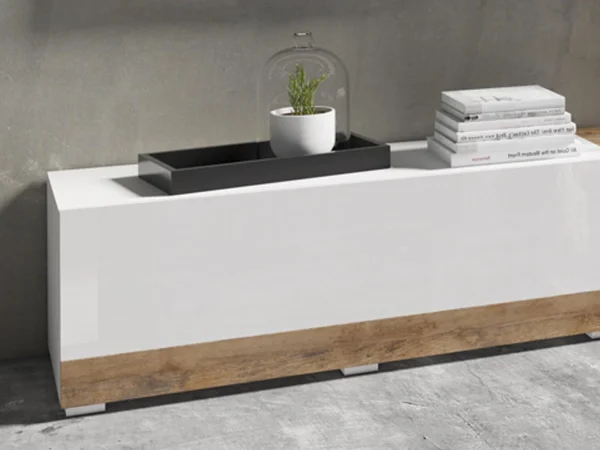 grande surprise Mur Tv-hifi POWAR 5 Portes Blanc/chêne Sandal 5