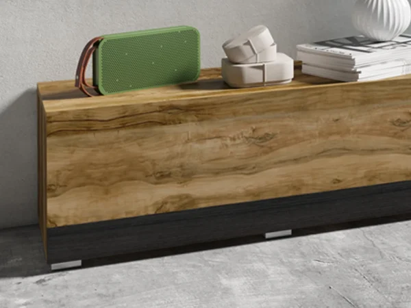 boutiqued pas cher Mur Tv-hifi POWAR 5 Portes Noyer Satiné 5