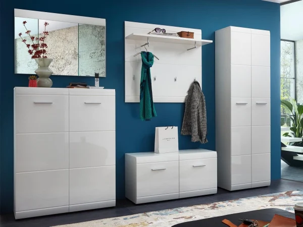 Miroir PITTA 89 Cm Blanc Brillant marque pas cher 5