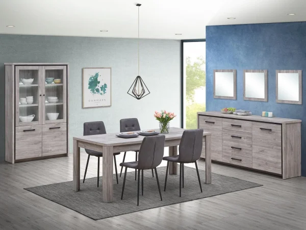 Lot De 3 Miroirs ELINA Chêne Gris destockage 5