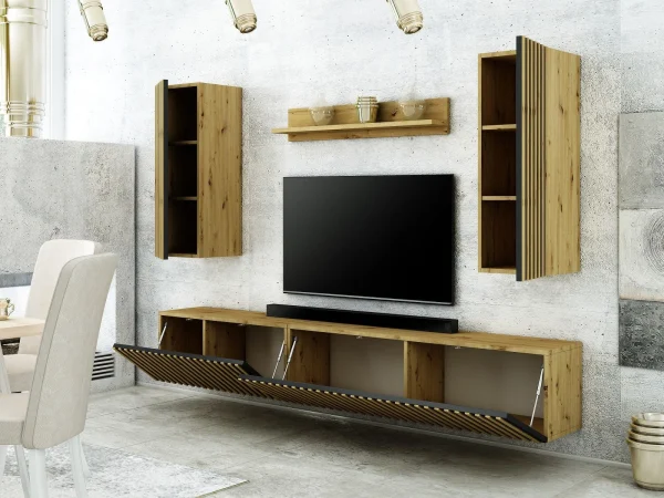 Armoire Murale LAMELO 1 Porte Chêne Artisan outlet 5