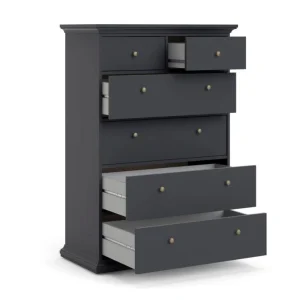 soldes en ligne Commode PARISA 6 Tiroirs Gris Foncé 14