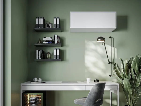 Armoire BARIO 1 Porte Abattante Blanc Mat marque pas cher en ligne 5