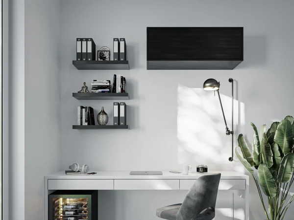 Armoire BARIO 1 Porte Abattante Chêne Noir soldes ligne 5