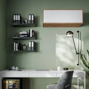 Top ventes Armoire BARIO 1 Porte Abattante Chêne Doré/blanc Mat 18