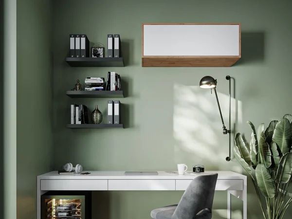 Top ventes Armoire BARIO 1 Porte Abattante Chêne Doré/blanc Mat 5