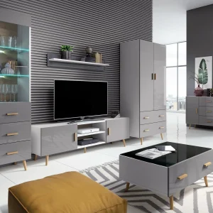 Étagère Murale BRILLAT 120 Cm Blanc/gris Billant excellent qulity 14