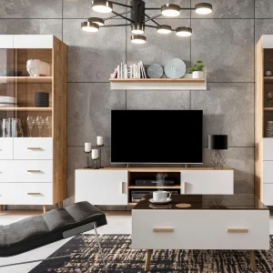 Étagère Murale BRILLAT 120 Cm Blanc/chêne Ribbec boutique en france 14