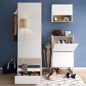 Armoire Murale CLARA 2 Portes Chêne Riviera/blanc garantis authentique 14