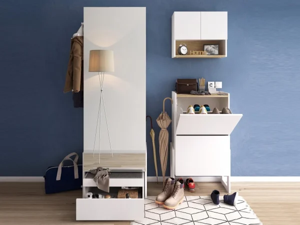 Armoire Murale CLARA 2 Portes Chêne Riviera/blanc garantis authentique 5