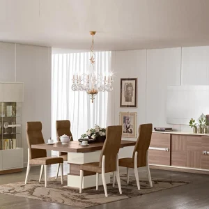 boutique Miroir EVEREST 159 Cm Ivoire Laqué/noyer 7