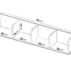 Étagère LOTIZ 95 Cm Blanc mode pas chere 12