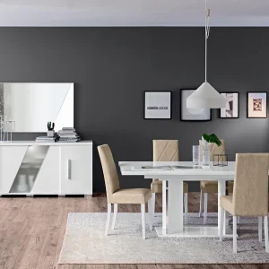 Authenticité garantie Miroir LIZZO 140 Cm Blanc Brillant 10