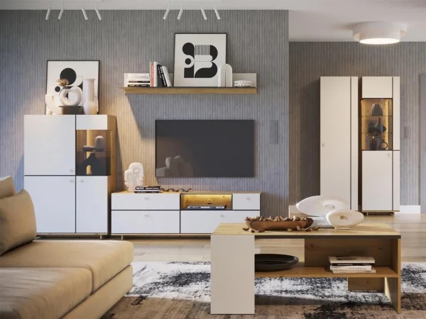 Prix très abordable Étagère MODO 150 Cm Chêne Artisan/blanc Alpin 4