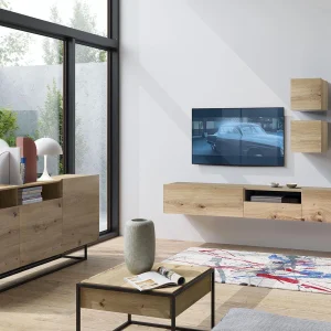 en france Mur Tv-hifi ENJOLY 6 Portes 1 Tiroir Chêne Artisan 10