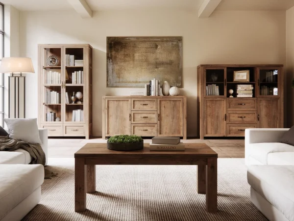 Armoire NEVAS 4 Portes 3 Tiroirs Chêne Lefkas vente luxe pas cher 5