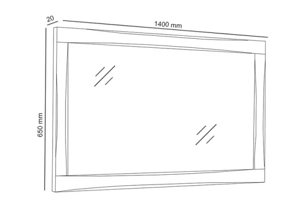 Miroir LUXOR 140 Cm Blanc/or magasins pas chers 5