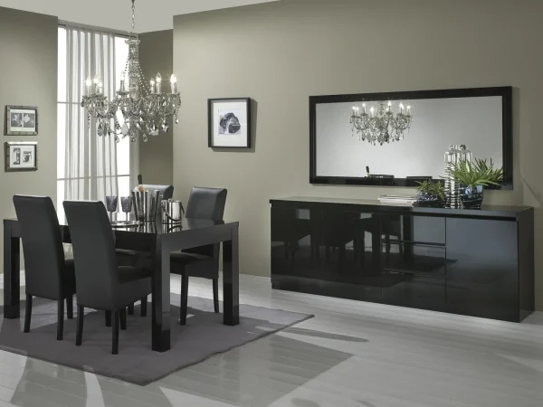 Miroir ROMEO 180 Cm Noir Laque Retour gratuit en magasin. 5