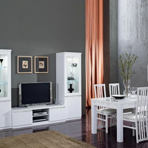 Vitrine REBECCA 2 Portes Blanc Laque Avec Led nouveau produit 13