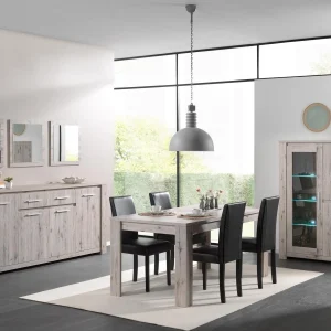soldes magasin Vitrine WARRIOR 4 Portes Chêne Gris 13