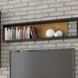 boutiqued pas cher Mur Tv-hifi KEO Droit Chêne Wotan/noir 17