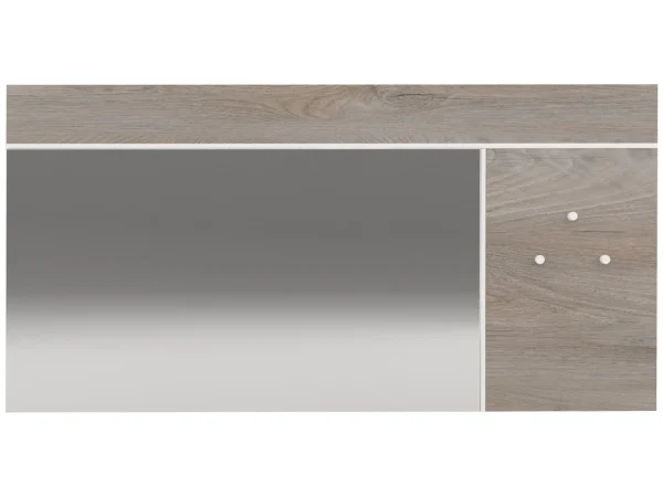 pas cher Miroir PADEL 120 Cm Blanc/chêne Endgrain 5