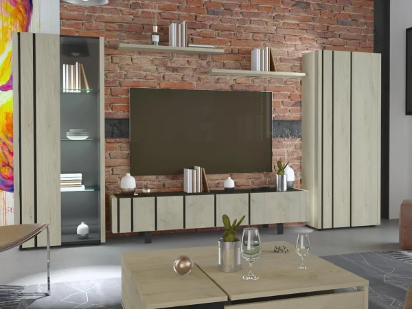 boutique en ligne Armoire De Rangement RUSTY 1 Porte Chêne 6