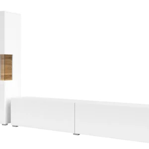 Mur Tv-hifi AVATAR 3 Portes Blanc Avec Led soldes ligne 13