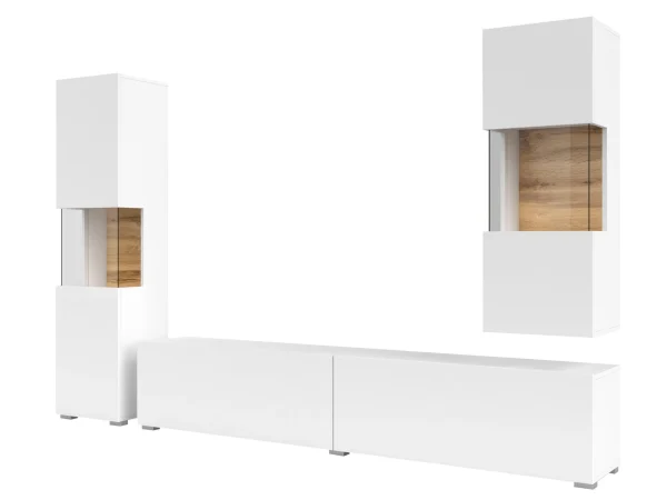 soldes Mur Tv-hifi AVATAR 4 Portes Blanc Avec Led 4