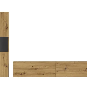 en ligne Mur Tv-hifi AVATAR 3 Portes Chêne Artisan Avec Led 12