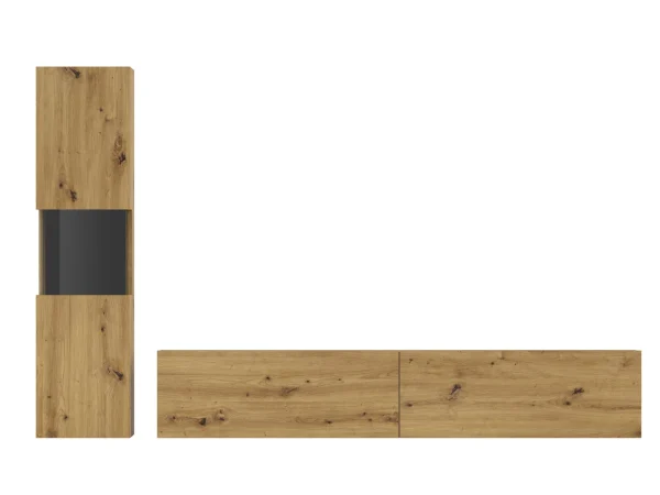 en ligne Mur Tv-hifi AVATAR 3 Portes Chêne Artisan Avec Led 4