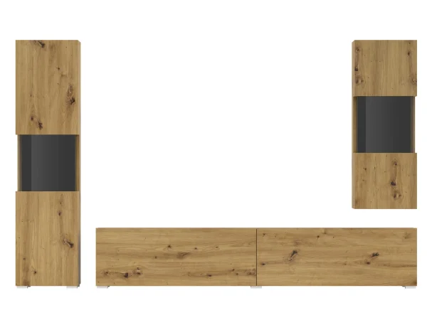 grossiste en ligne Mur Tv-hifi AVATAR 4 Portes Chêne Artisan Avec Led 5