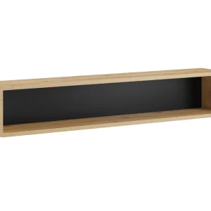 Étagère Murale ASTER 150 Cm Noir Mat/chêne Taurus magasin solde 18