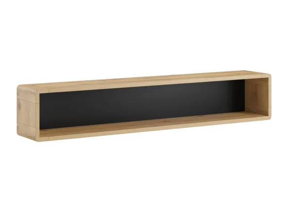 Étagère Murale ASTER 150 Cm Noir Mat/chêne Taurus magasin solde 6