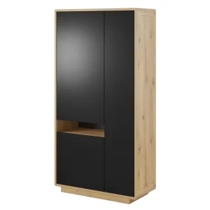 Armoire ASTER 3 Portes Noir Mat/chêne Taurus boutique pas cher 16