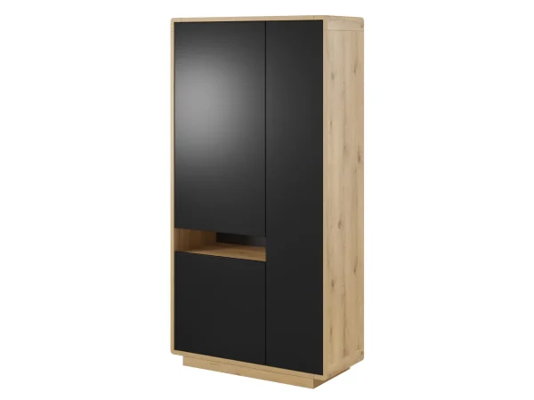 Armoire ASTER 3 Portes Noir Mat/chêne Taurus boutique pas cher 5
