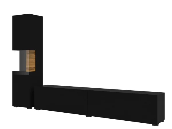 Service Clients Dédié Mur Tv-hifi AVATAR 3 Portes Noir Avec Led 4