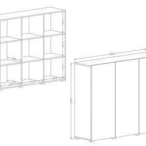 Commode DOLES 3 Portes Béton Colorado boutiqued pas cher 16