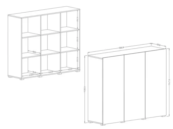 Commode DOLES 3 Portes Béton Colorado boutiqued pas cher 6