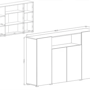 Commode DOLES 4 Portes Béton Colorado ultratendance 16
