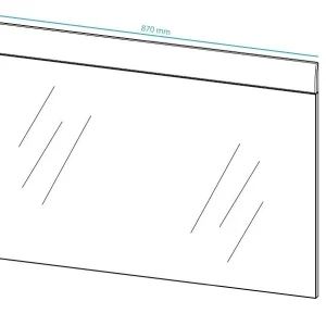 Miroir PITTA 89 Cm Blanc Brillant marque pas cher 15
