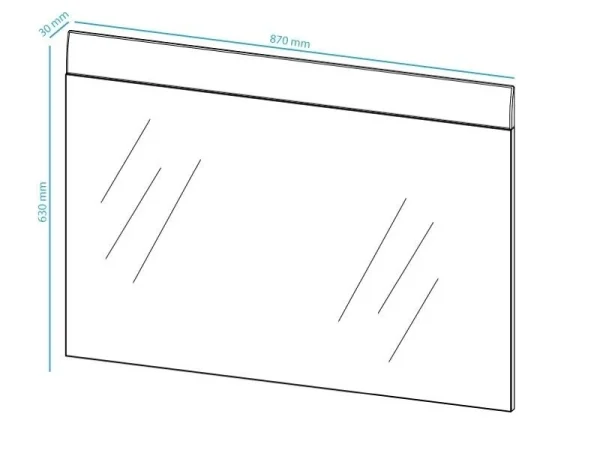 Miroir PITTA 89 Cm Blanc Brillant marque pas cher 6